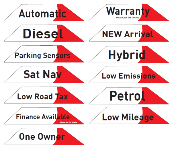 20 Pack Self-Cling Window Screen Stickers For Car Sales – Reusable Vinyl Slogans