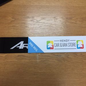 Custom sleeve style number plate cover