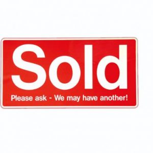 White text sold please ask we may have another printed onto red